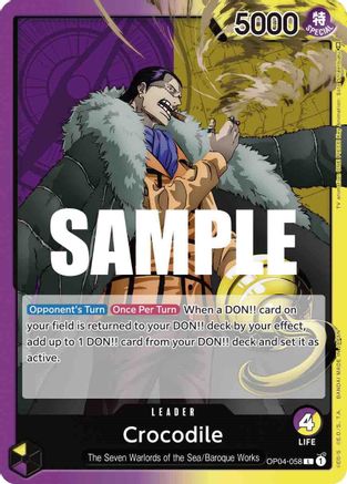 Crocodile (058) (OP04-058) - [Kingdoms of Intrigue]