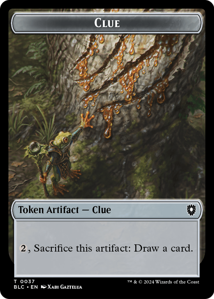 Clue  [Bloomburrow Commander Tokens] Foil