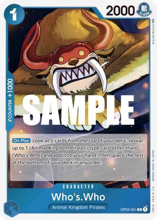 Who's.Who (OP04-051) - [Kingdoms of Intrigue] Foil