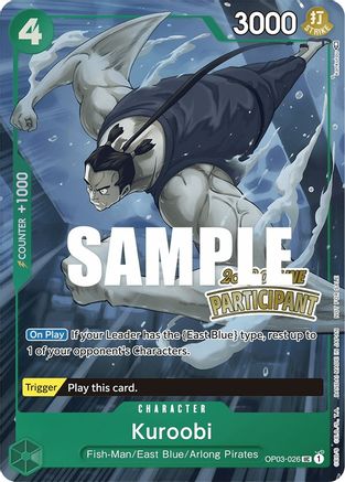 Kuroobi (Online Regional 2023) [Participant] (OP03-026) - [One Piece Promotion Cards] Foil