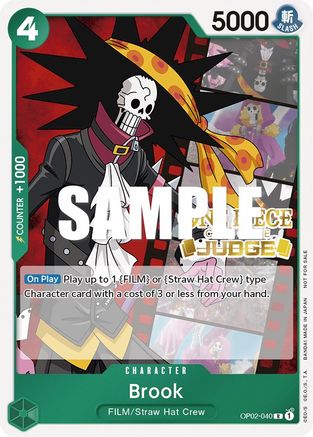 Brook (Judge Pack Vol. 2) (OP02-040) - [One Piece Promotion Cards] Foil