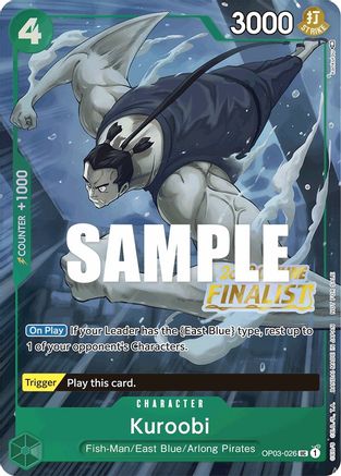 Kuroobi (Offline Regional 2023) [Finalist] (OP03-026) - [One Piece Promotion Cards] Foil