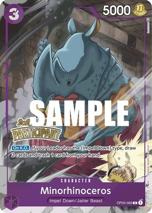 Minorhinoceros (Offline Regional 2023) [Participant] (OP03-069) - [One Piece Promotion Cards] Foil