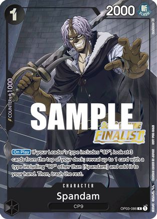 Spandam (Offline Regional 2023) [Finalist] (OP03-086) - [One Piece Promotion Cards] Foil
