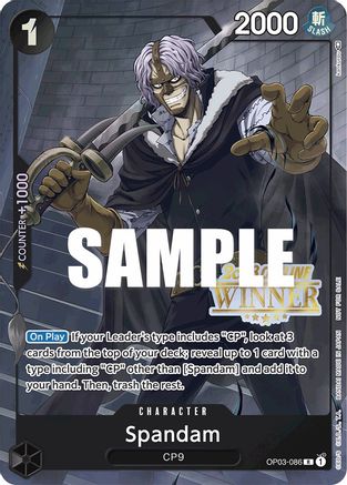 Spandam (Offline Regional 2023) [Winner] (OP03-086) - [One Piece Promotion Cards] Foil