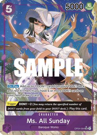 Ms. All Sunday (Alternate Art) (OP04-064) - [Kingdoms of Intrigue] Foil