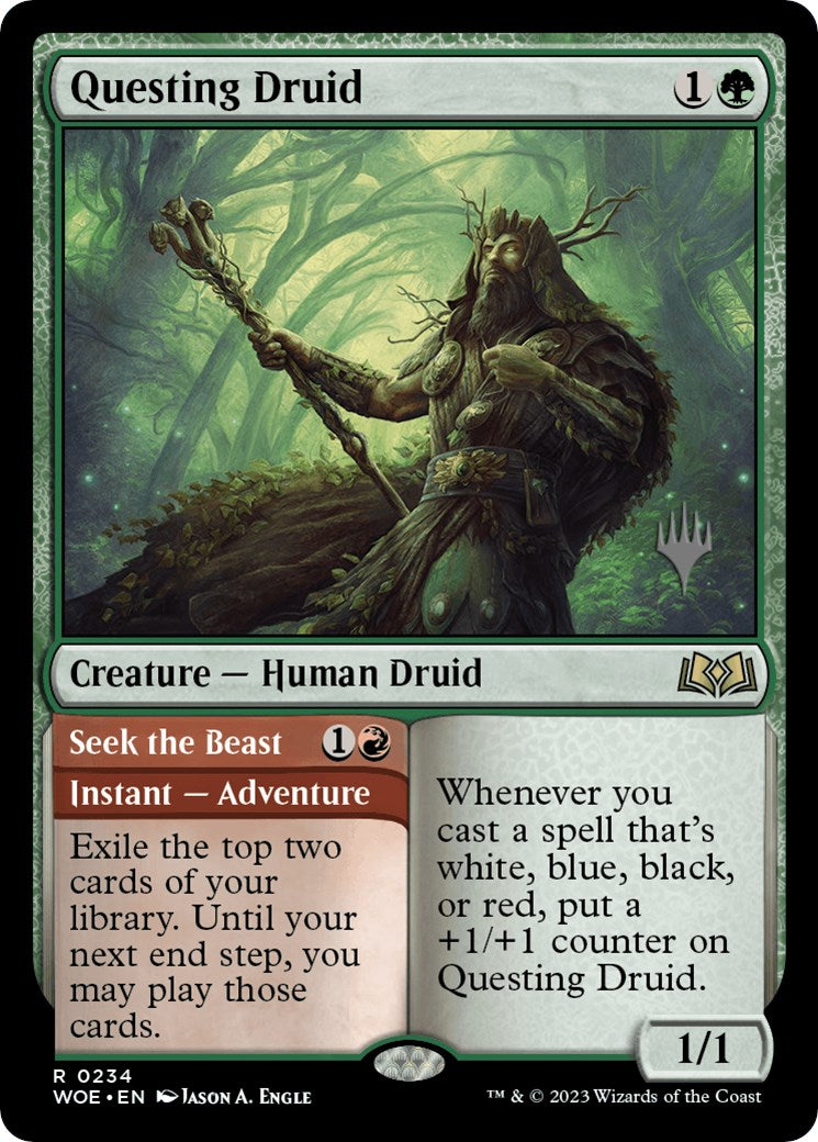 Questing Druid (Promo Pack) [Wilds of Eldraine Promos] Foil