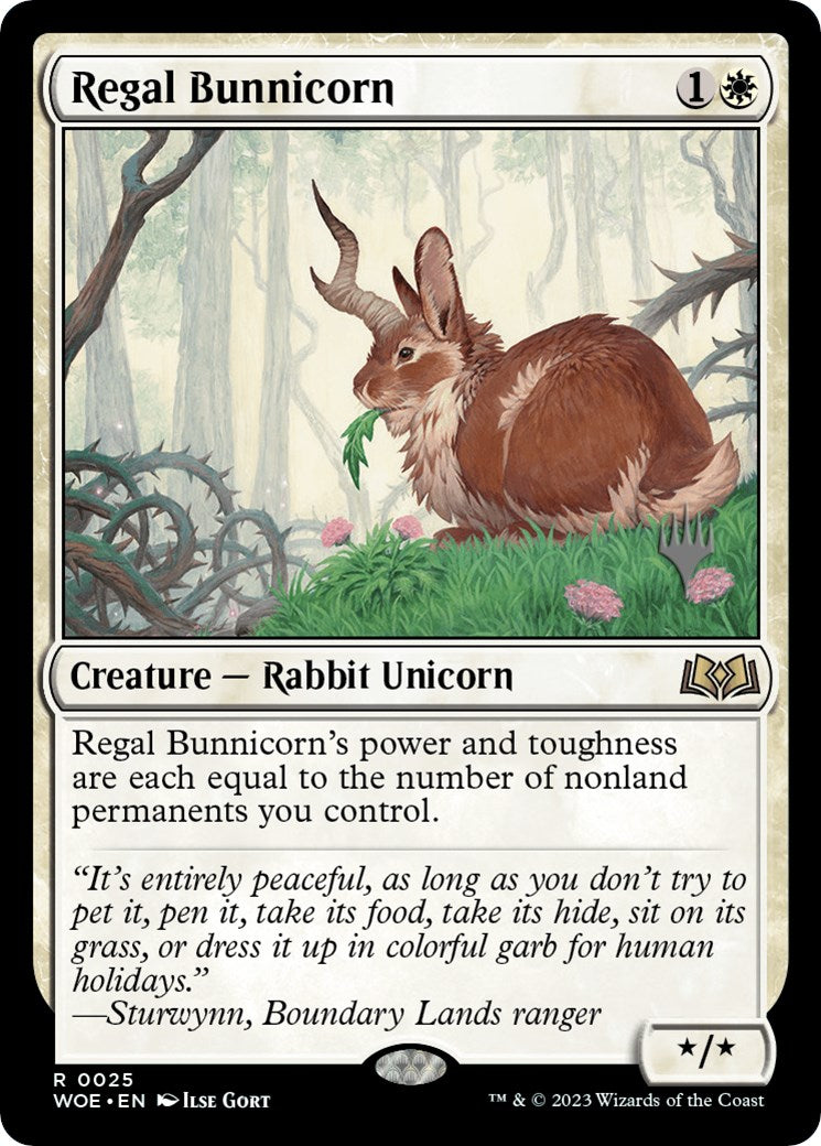 Regal Bunnicorn (Promo Pack) [Wilds of Eldraine Promos] Foil