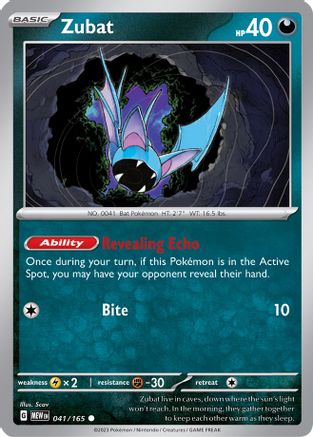 Zubat (041/165) [Scarlet & Violet 151] Reverse Holofoil