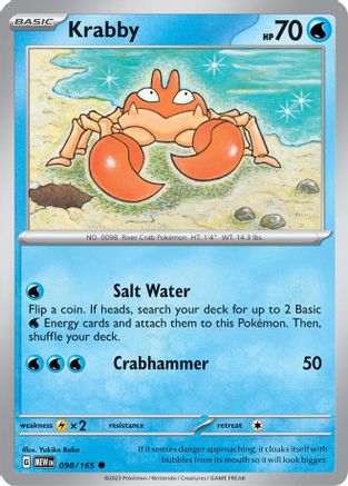 Krabby (098/165) [Scarlet & Violet 151] Reverse Holofoil