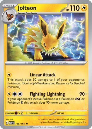 Jolteon (135/165) [Scarlet & Violet 151] Reverse Holofoil
