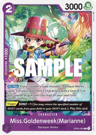 Miss.Goldenweek(Marianne) (OP04-065) - [Kingdoms of Intrigue]