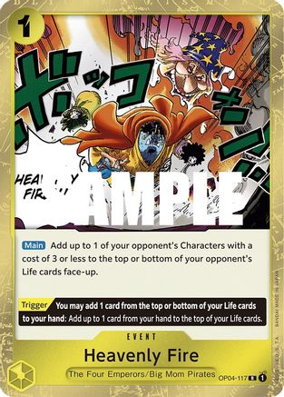 Heavenly Fire (OP04-117) - [Kingdoms of Intrigue] Foil