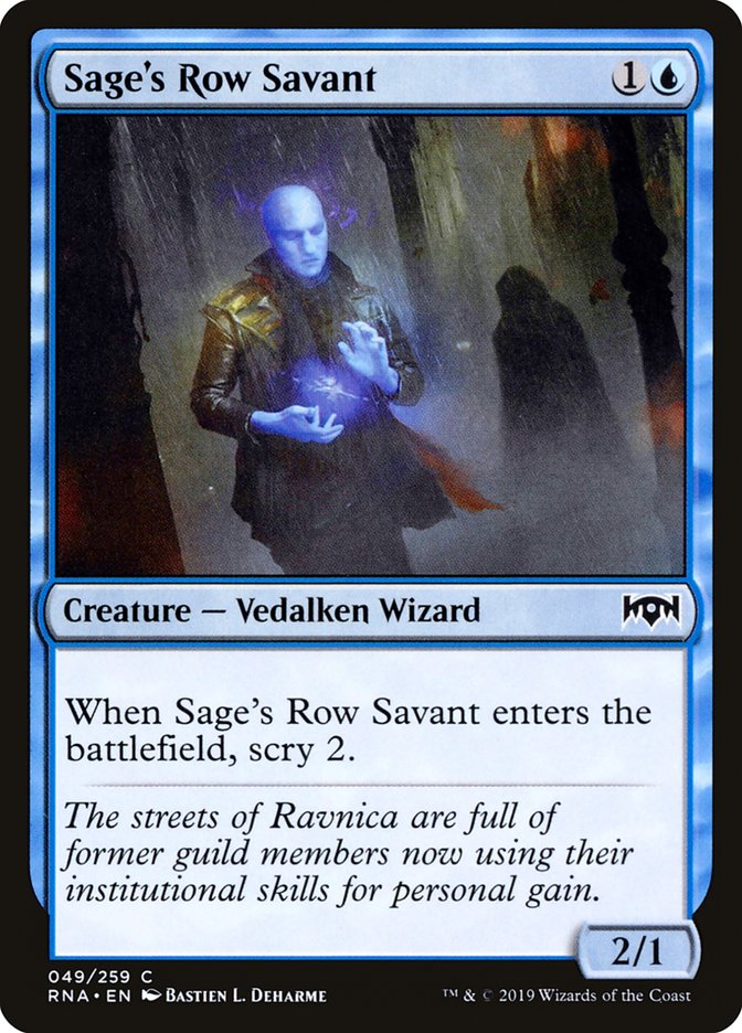 Sage's Row Savant [Ravnica Allegiance] Foil