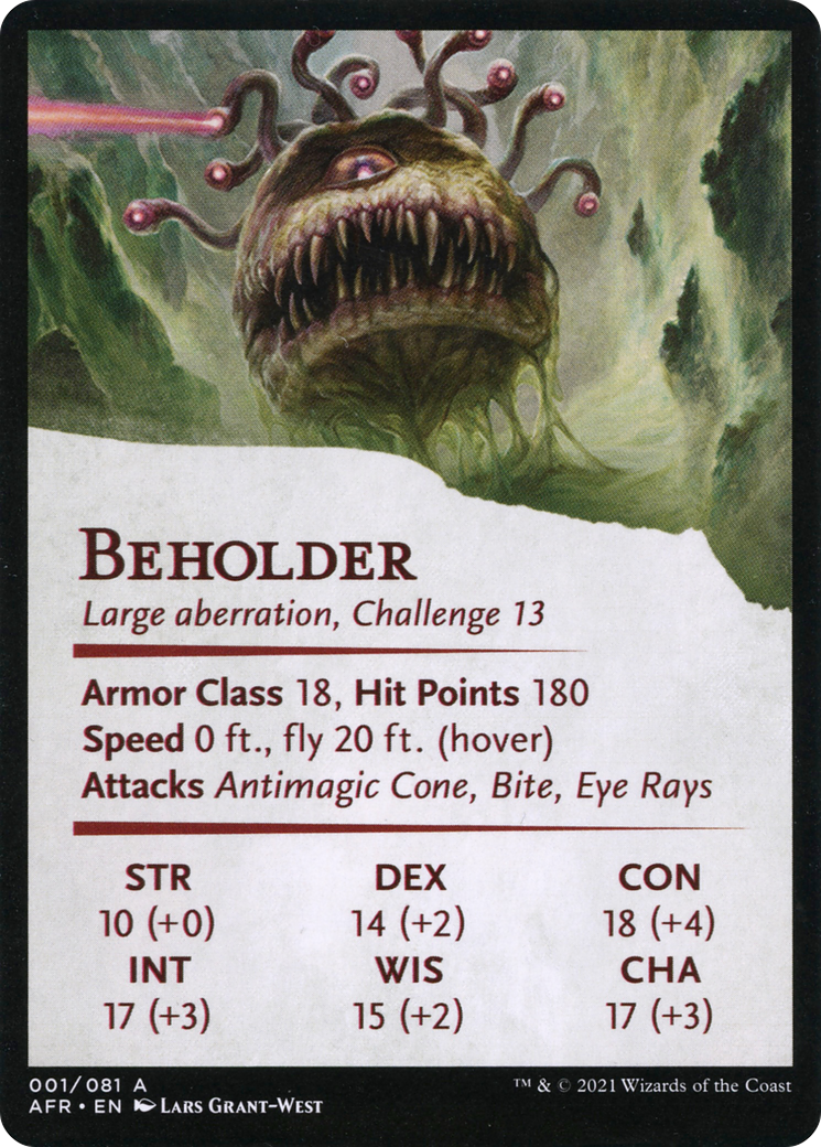 Baleful Beholder // Beholder  [Adventures in the Forgotten Realms Art Series] (Borderless)