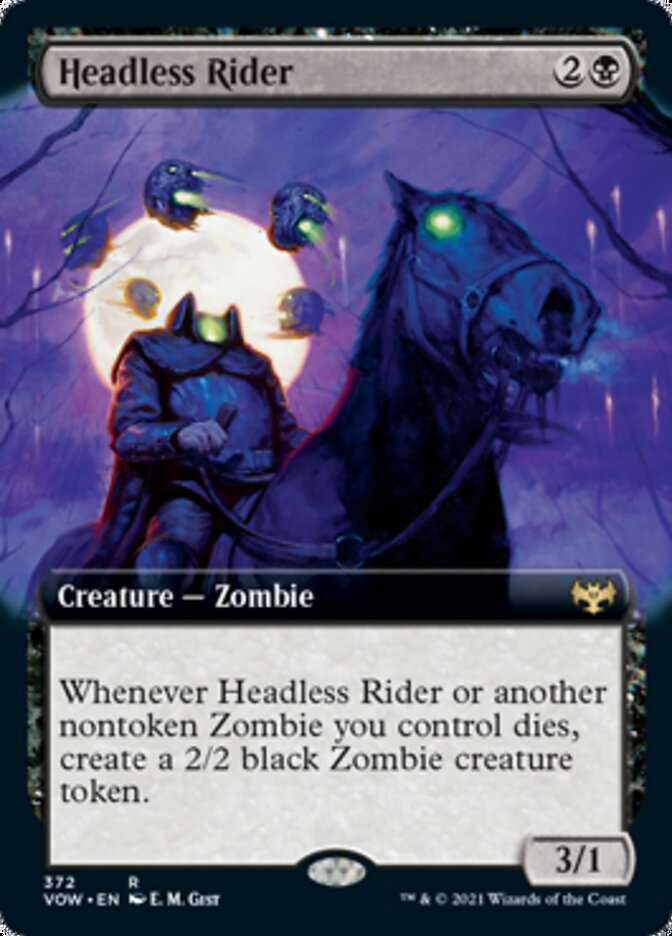 Headless Rider (Extended Art) [Innistrad: Crimson Vow] Foil