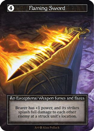 Flaming Sword (Foil)  - Alpha Foil