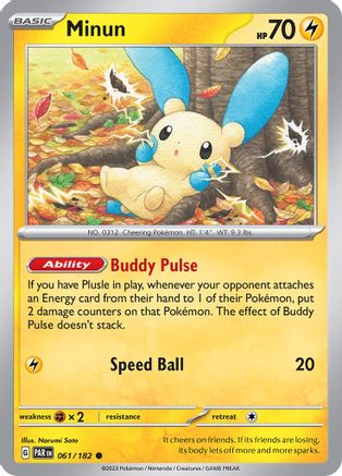 Minun (061/182) [Scarlet & Violet: Paradox Rift] Reverse Holofoil