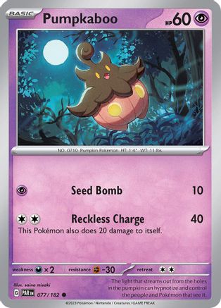 Pumpkaboo (077/182) [Scarlet & Violet: Paradox Rift] Reverse Holofoil