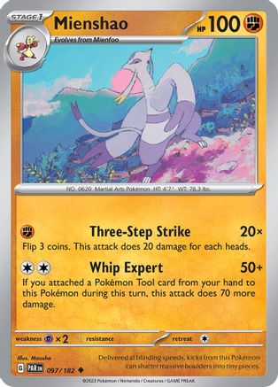 Mienshao (097/182) [Scarlet & Violet: Paradox Rift] Reverse Holofoil