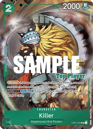 Killer (CS 2023 Top Players Pack) (OP01-039) - [One Piece Promotion Cards] Foil