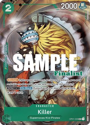 Killer (CS 2023 Top Players Pack) [Finalist] (OP01-039) - [One Piece Promotion Cards] Foil
