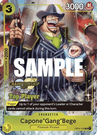 Capone"Gang"Bege (CS 2023 Top Players Pack) (OP04-100) - [One Piece Promotion Cards] Foil