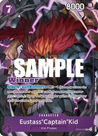Eustass"Captain"Kid (CS 2023 Top Players Pack) [Winner] (ST10-013) - [One Piece Promotion Cards] Foil