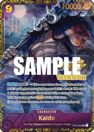 Kaido (CS 2023 Trophy Card) [Winner] (ST04-003) - [One Piece Promotion Cards] Foil
