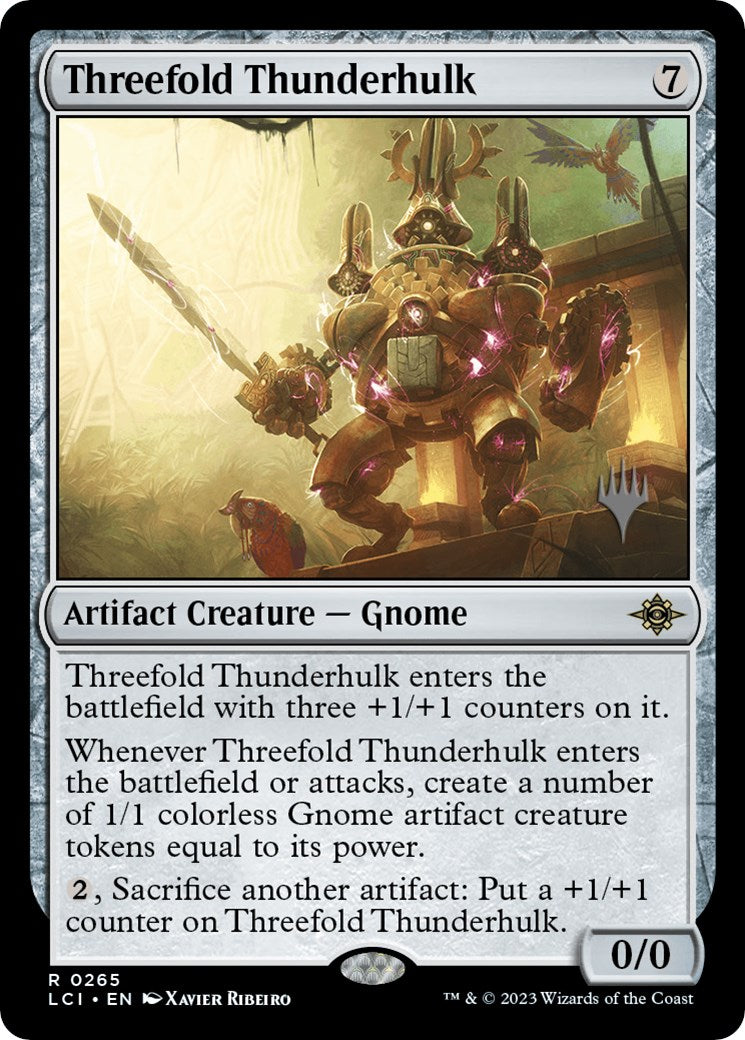 Threefold Thunderhulk (Promo Pack) [The Lost Caverns of Ixalan Promos] Foil