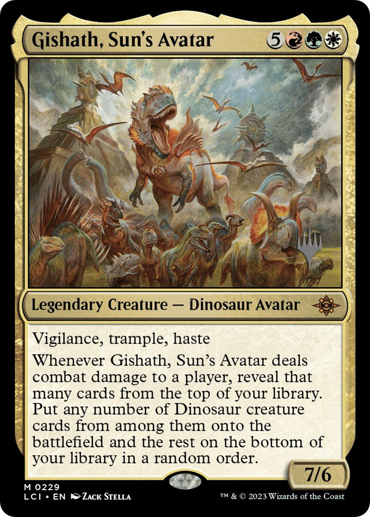 Gishath, Sun's Avatar (Promo Pack) [The Lost Caverns of Ixalan Promos] Foil
