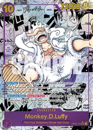 Monkey.D.Luffy (119) (Alternate Art) (Manga) (OP05-119) - [Awakening of the New Era] Foil