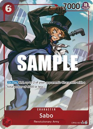 Sabo (007) (Alternate Art) (OP05-007) - [Awakening of the New Era] Foil