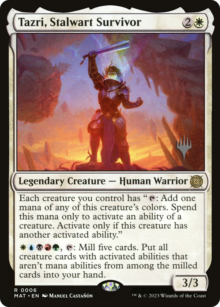 Tazri, Stalwart Survivor (Promo Pack) [The Lost Caverns of Ixalan Promos] Foil