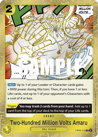 Two-Hundred Million Volts Amaru (OP05-115) - [Awakening of the New Era] Foil