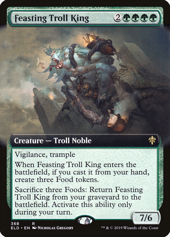 Feasting Troll King (Extended Art) [Throne of Eldraine] Foil