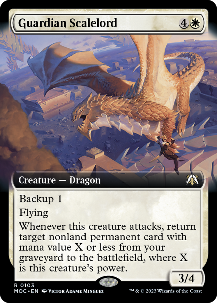 Guardian Scalelord (Extended Art) [March of the Machine Commander] Foil