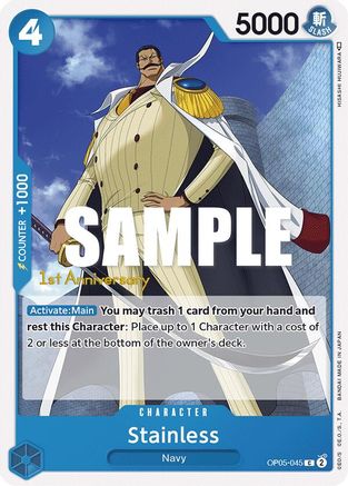 Stainless (OP05-045) - [Awakening of the New Era: 1st Anniversary Tournament Cards]