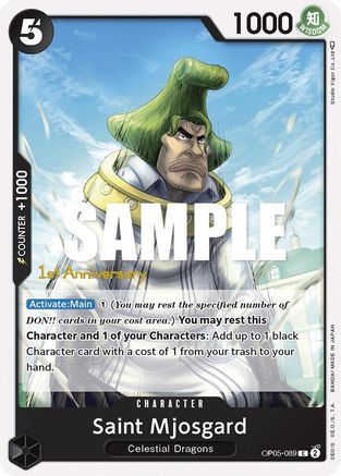 Saint Mjosgard (OP05-089) - [Awakening of the New Era: 1st Anniversary Tournament Cards]