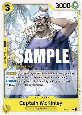 Captain McKinley (OP05-112) - [Awakening of the New Era: 1st Anniversary Tournament Cards]