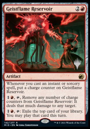 Geistflame Reservoir (Promo Pack) [Innistrad: Midnight Hunt Promos] Foil