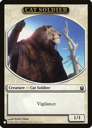 Cat Soldier // Warrior Double-Sided Token  [The List Reprints]