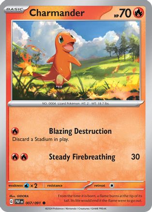 Charmander (007/091) [Scarlet & Violet: Paldean Fates] Reverse Holofoil