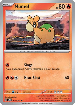 Numel (011/091) [Scarlet & Violet: Paldean Fates] Reverse Holofoil