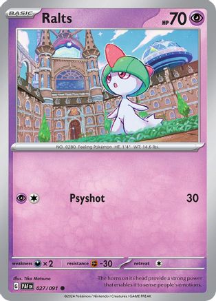 Ralts (027/091) [Scarlet & Violet: Paldean Fates] Reverse Holofoil