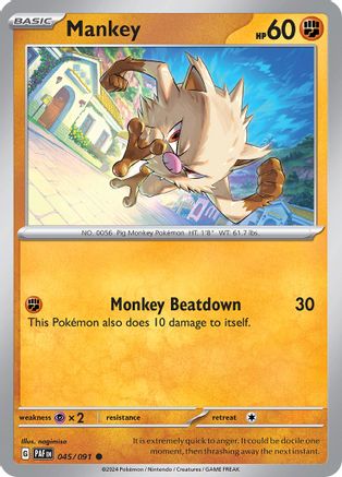 Mankey (045/091) [Scarlet & Violet: Paldean Fates] Reverse Holofoil