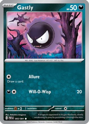 Gastly (055/091) [Scarlet & Violet: Paldean Fates] Reverse Holofoil