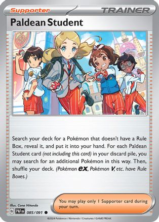 Paldean Student (085/091) [Scarlet & Violet: Paldean Fates] Reverse Holofoil