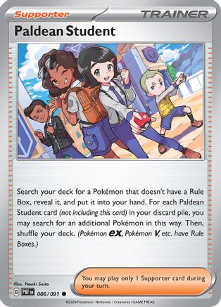 Paldean Student (086/091) [Scarlet & Violet: Paldean Fates] Reverse Holofoil