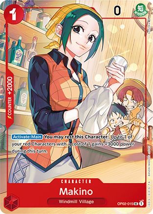 Makino (Japanese 1st Anniversary Set) (OP02-015) - [One Piece Promotion Cards] Foil